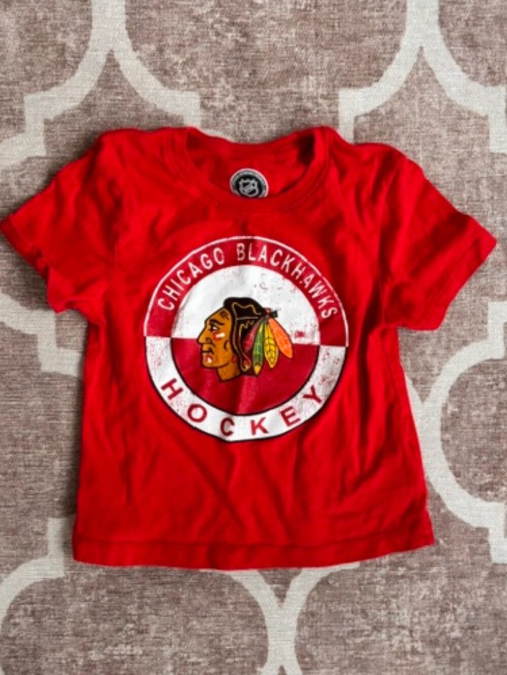 Size 4/5T: Official NHL Blackhawks t-shirt